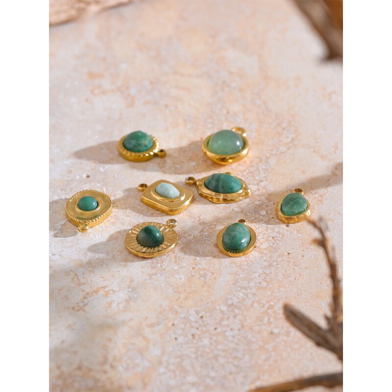 Natural Stone Pendant Manufacturer - JINYOU 0024 Exquisite Stainless Steel Square