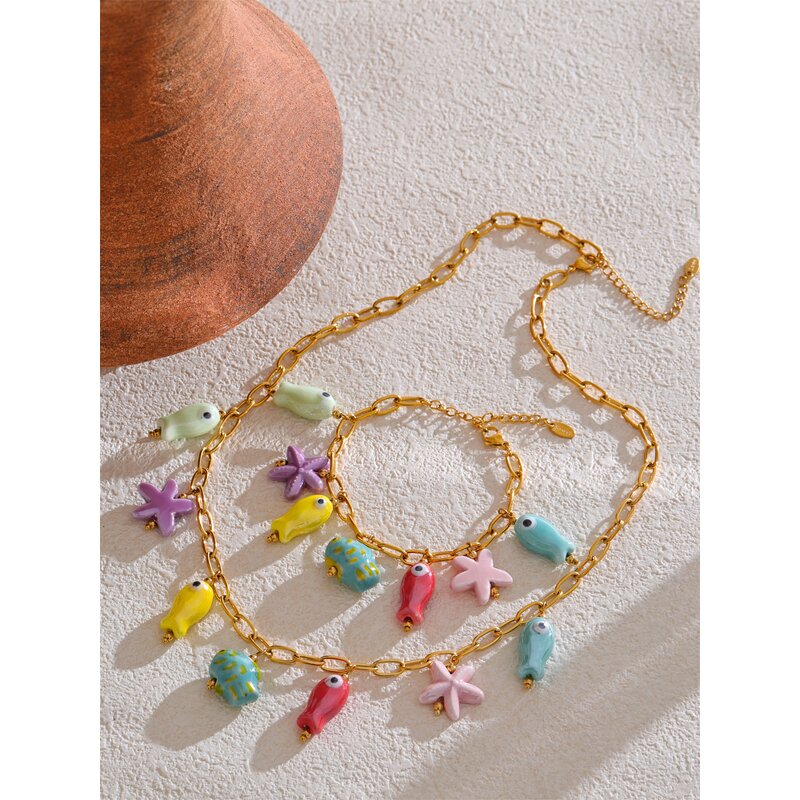 Ceramic Jewelry Set Manufacturer - JINYOU 4945 New Arrival Cute Colorful