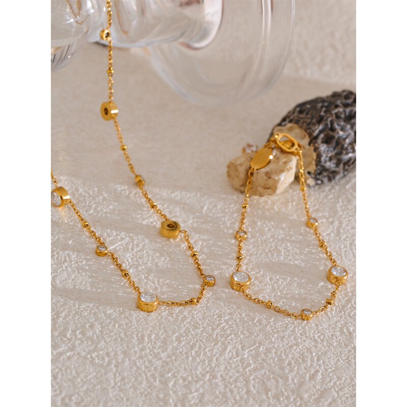 Zircon Jewelry Set Manufacturer - JINYOU 5238 Exclusive Design PVD Zircon