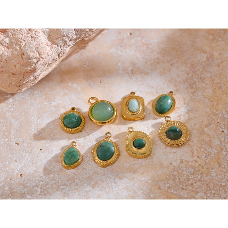 Natural Stone Pendant Manufacturer - JINYOU 0024 Exquisite Stainless Steel Square