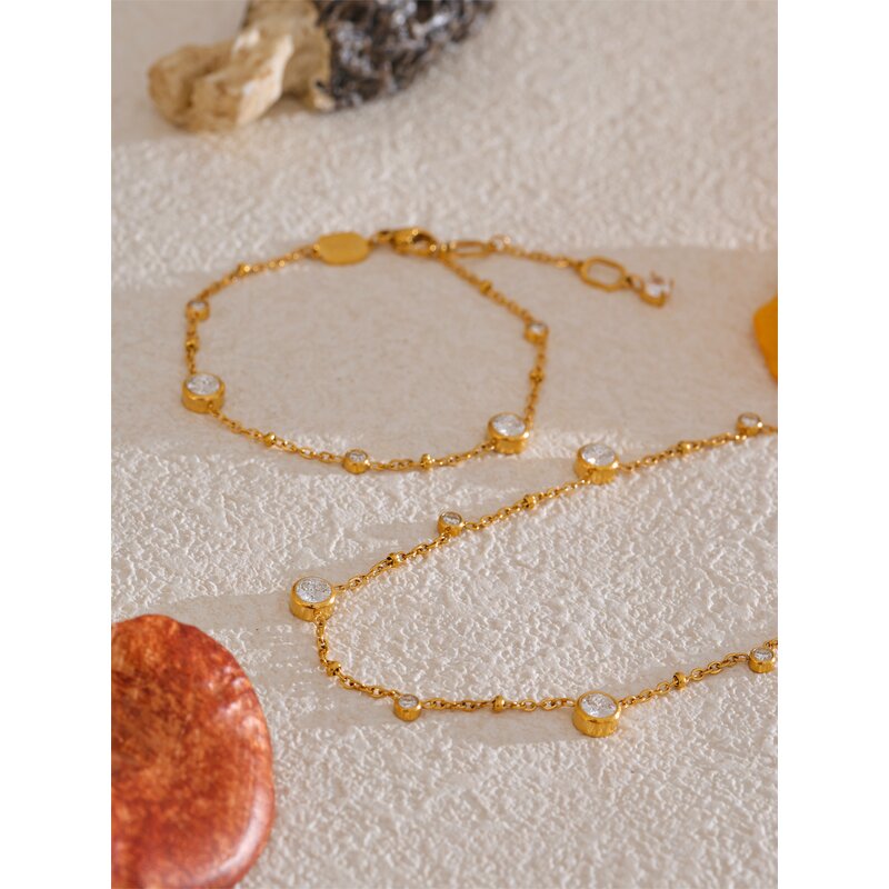 Zircon Jewelry Set Manufacturer - JINYOU 5238 Exclusive Design PVD Zircon