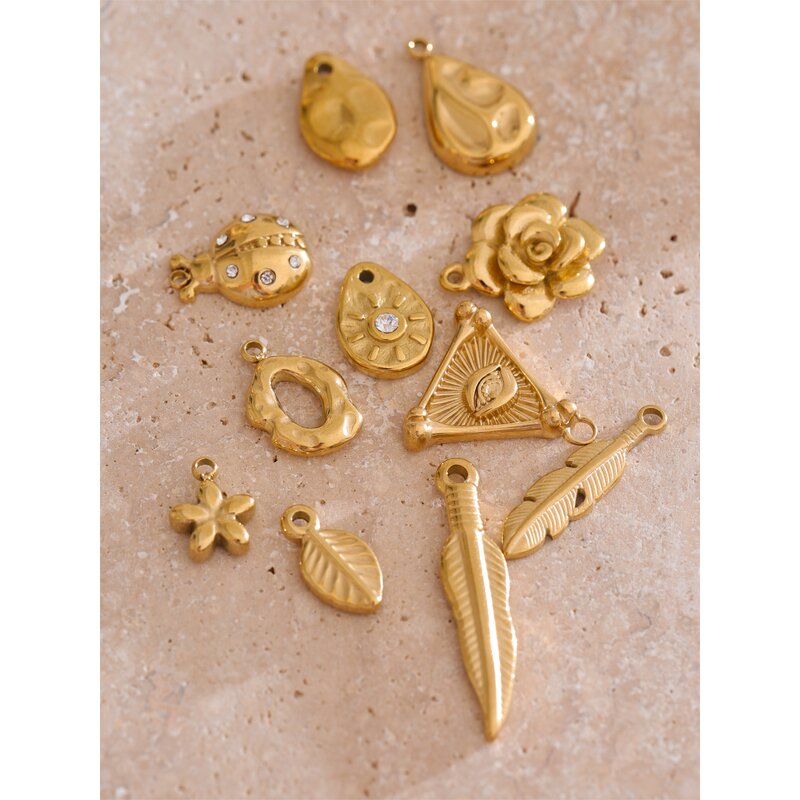 DIY Jewelry Accessories Supplier - JINYOU 0161 Leaf Flower Geometric Cubic