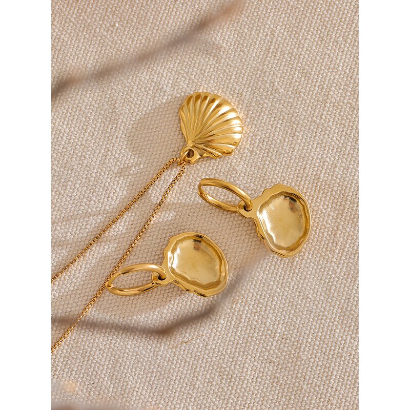 Shell Jewelry Set Manufacturer - JINYOU 815 Trendy Summer Necklace Earrings