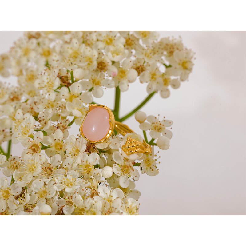 Rose Quartz Ring Manufacturer - JINYOU 069 Exquisite S925 Stone Sterling Silver