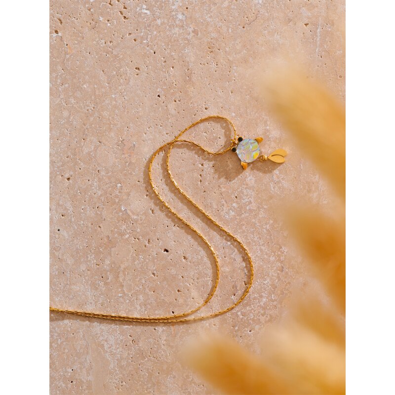 Fish Shape Shell Necklace Supplier - JINYOU 5092 New Design Colorful PVD