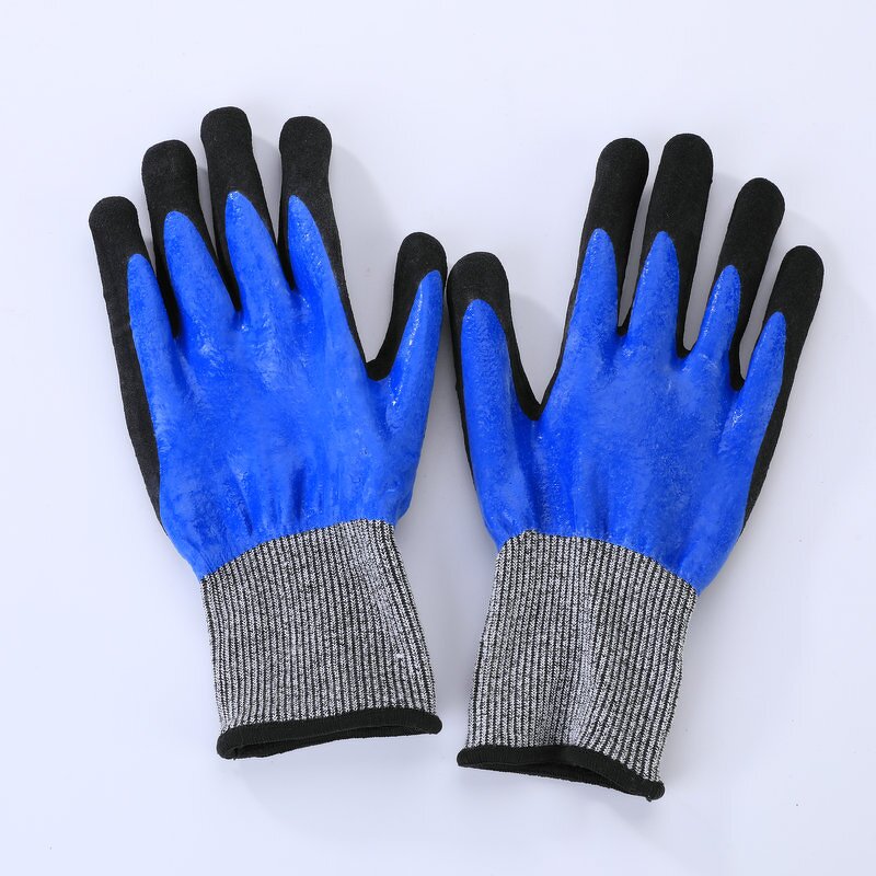EN388 Hppe Gloves Factory - Ce Black Cut Resistant Impact Construction