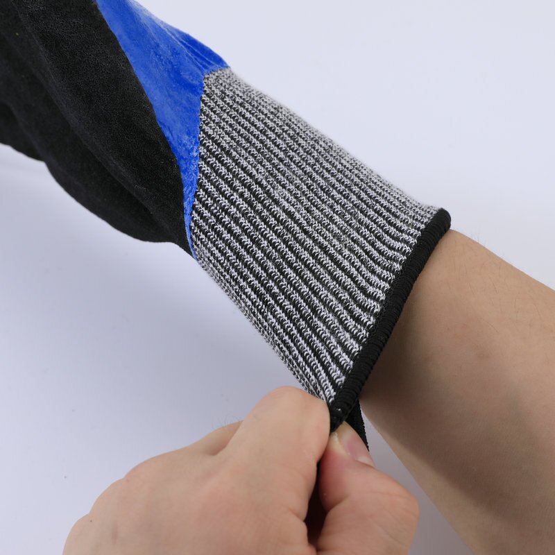 Nitrile Sandy Gloves Supplier - Cut Resistant Grey Black Shell Hppe