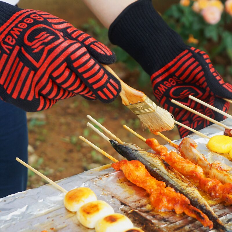Aramid BBQ Gloves Manufacturer - Customized Barbecue Cotton Silicone Oven