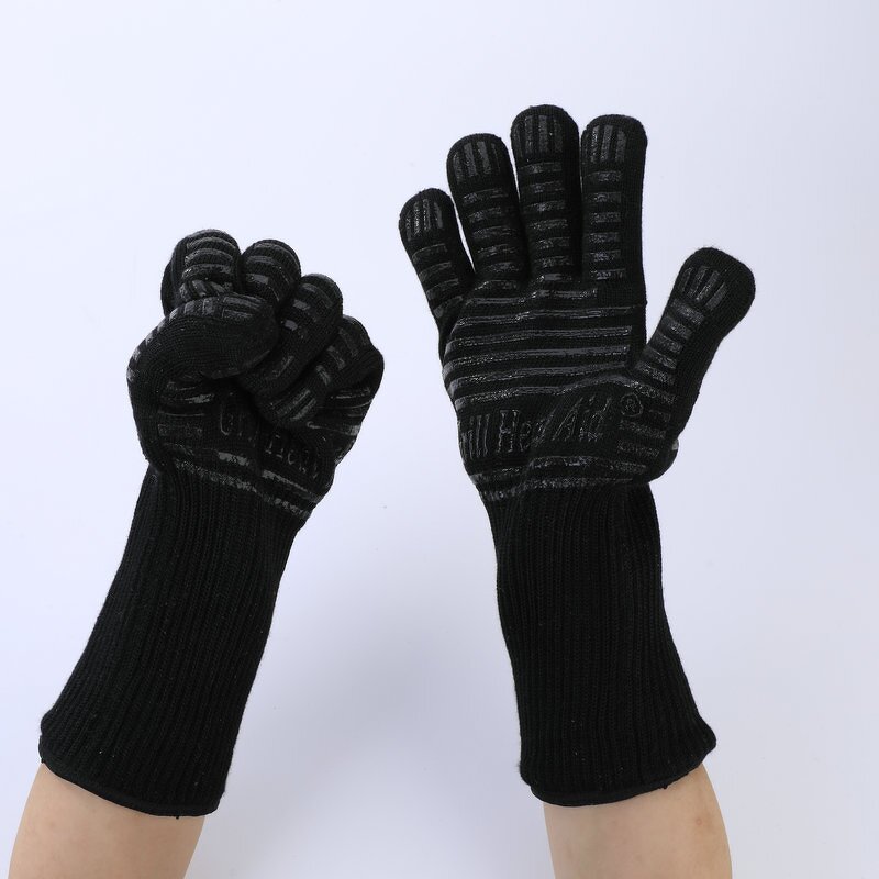 Aramid BBQ Gloves Supplier - Fiber Plus Non-slip Silicone 1472f Extreme