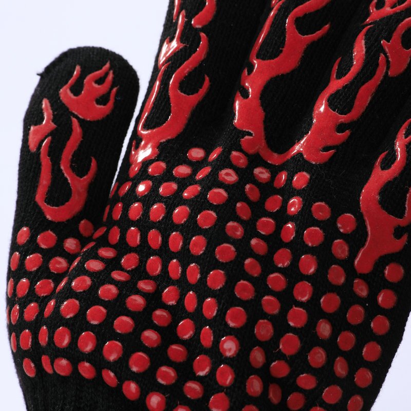 Customized Aramid BBQ Gloves Supplier - Barbecue Cotton Silicone Oven