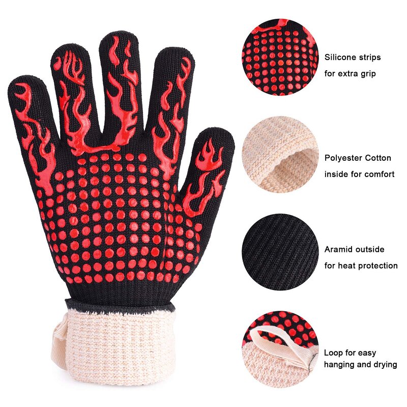 Heat Resistant Gloves Factory - Safety BBQ Food Silicone High Cut Resistance