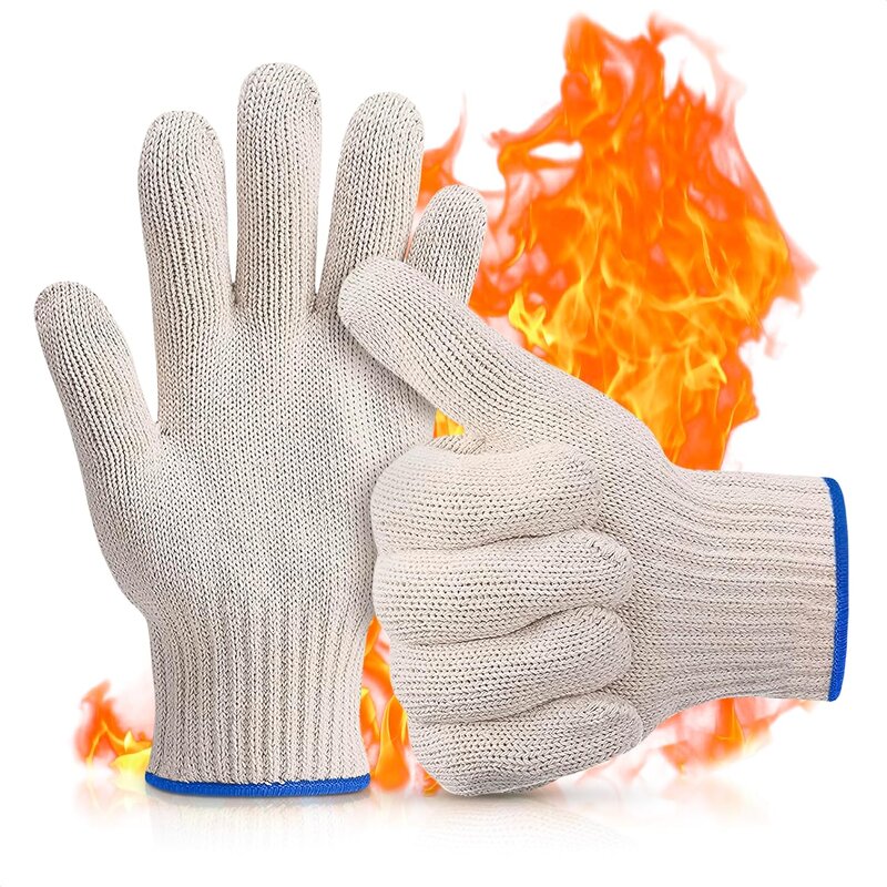 Extreme Heat Resistant Gloves Manufacturer - White Aramid 500 Degree Fireproof