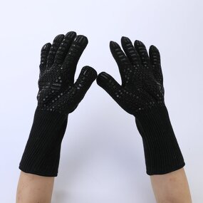 Grill Gloves Manufacturer - Red Silicone Heat Resistant Oven Withstand