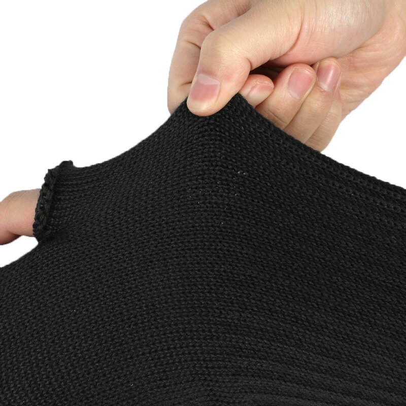 Aramid Anti Cutting Sleeve Manufacturer - Black Long Half Finger Work