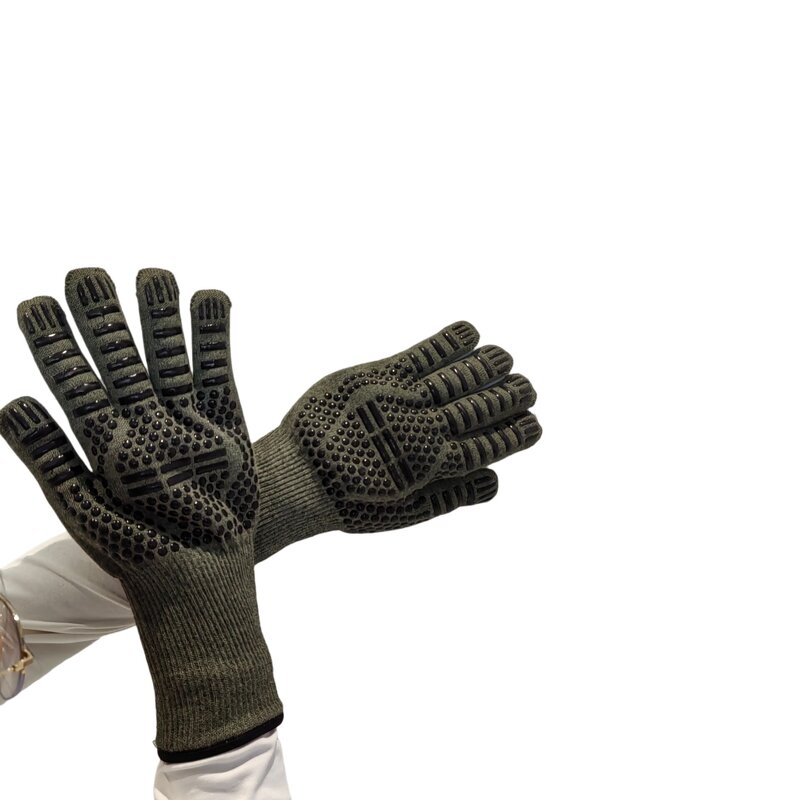 Large Size BBQ Gloves Factory - New 13-pin Flame-retardant Heat-resistant