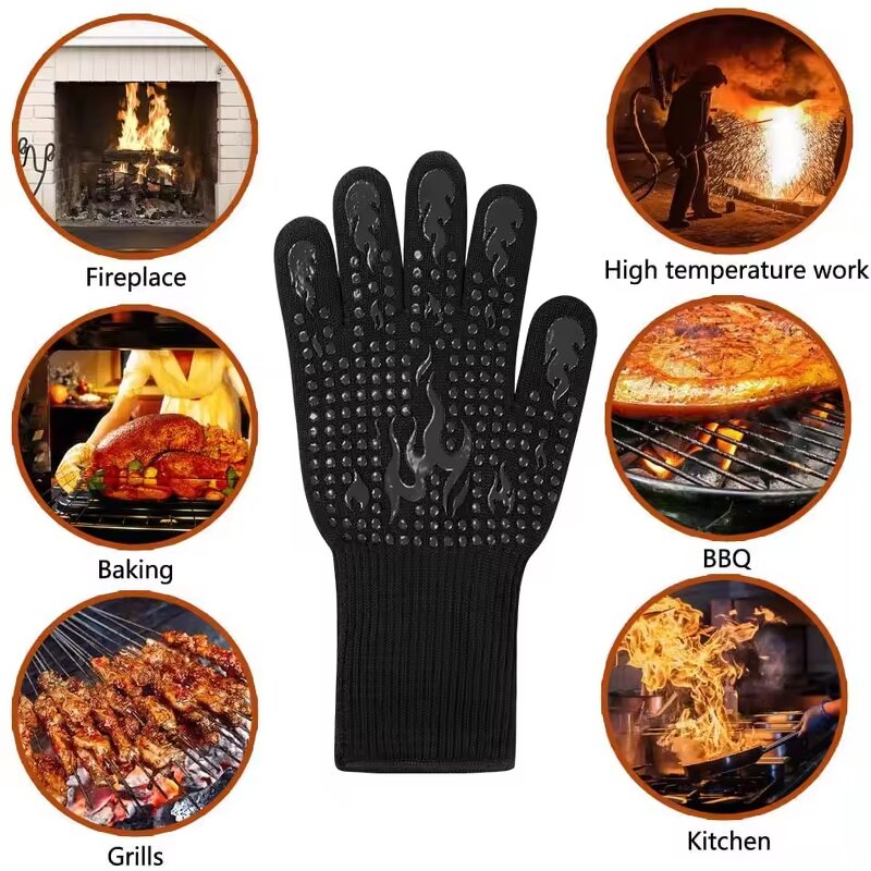 Silicone Barbecue Gloves Supplier - 800 High-quality Deyan Oven Non-slip