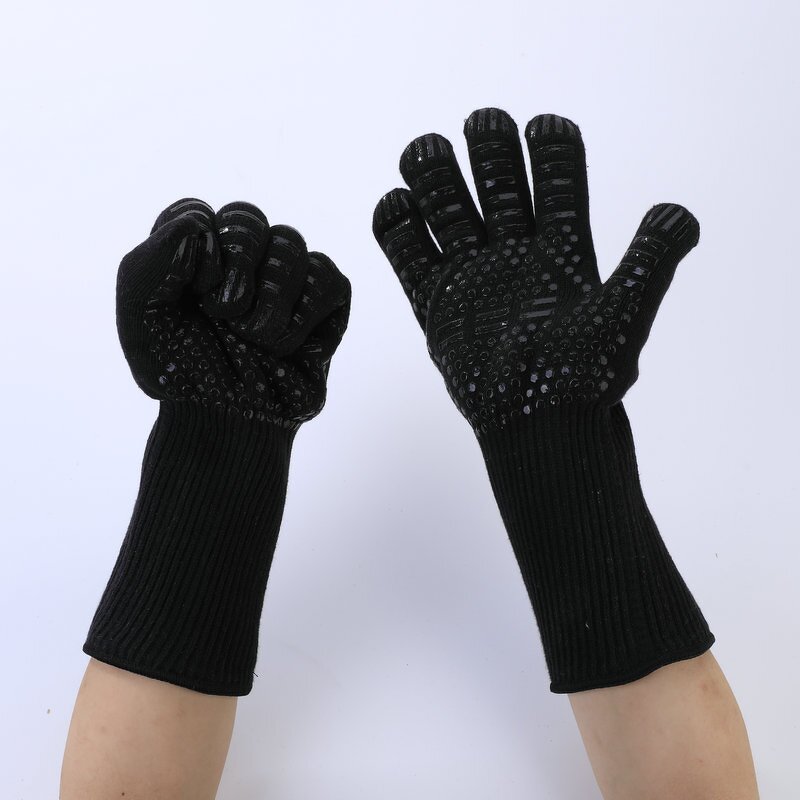 Grill Gloves Manufacturer - Red Silicone Heat Resistant Oven Withstand
