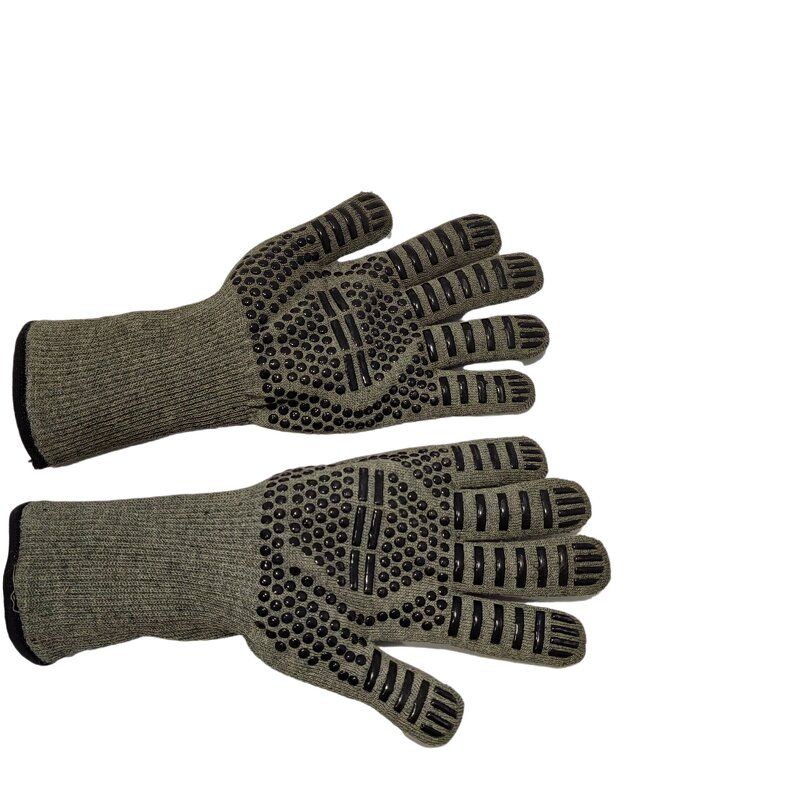 Large Size BBQ Gloves Factory - New 13-pin Flame-retardant Heat-resistant