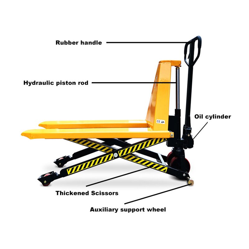 High Lift Pallet Truck Factory - 1ton 1.5ton with PU/Nylon Wheels Offroad