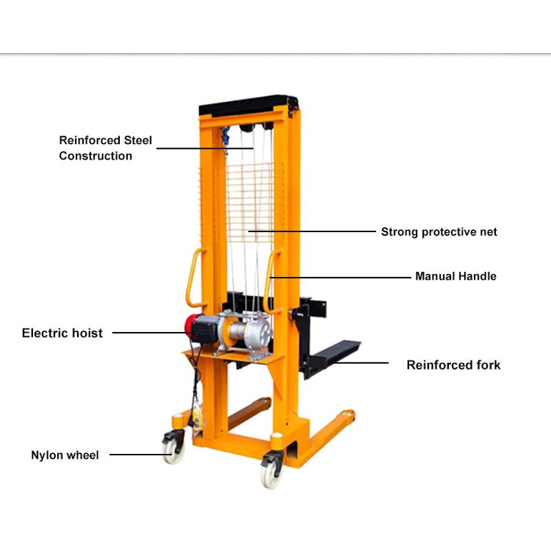 Electric Stacker Manufacturer - 1 Ton Semi Full Electric Walking Forklift