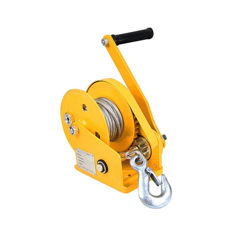 Hand Crank Winch Factory - Portable 1200lbs/600lbs Capacity Manual