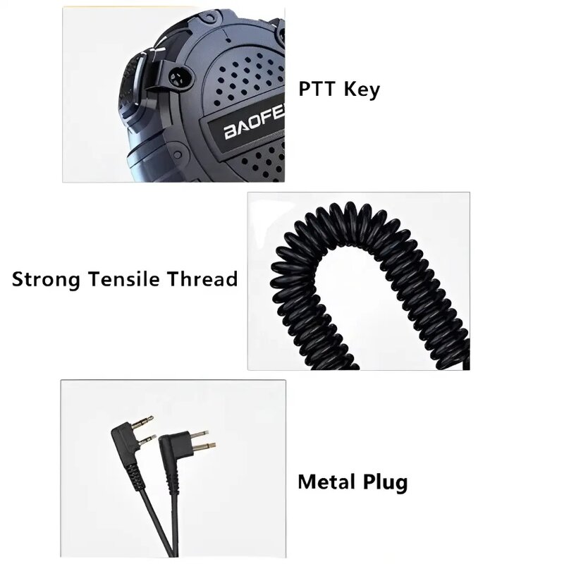 Professional Handheld Microphone Manufacturer - Baofeng Original 2-Pin