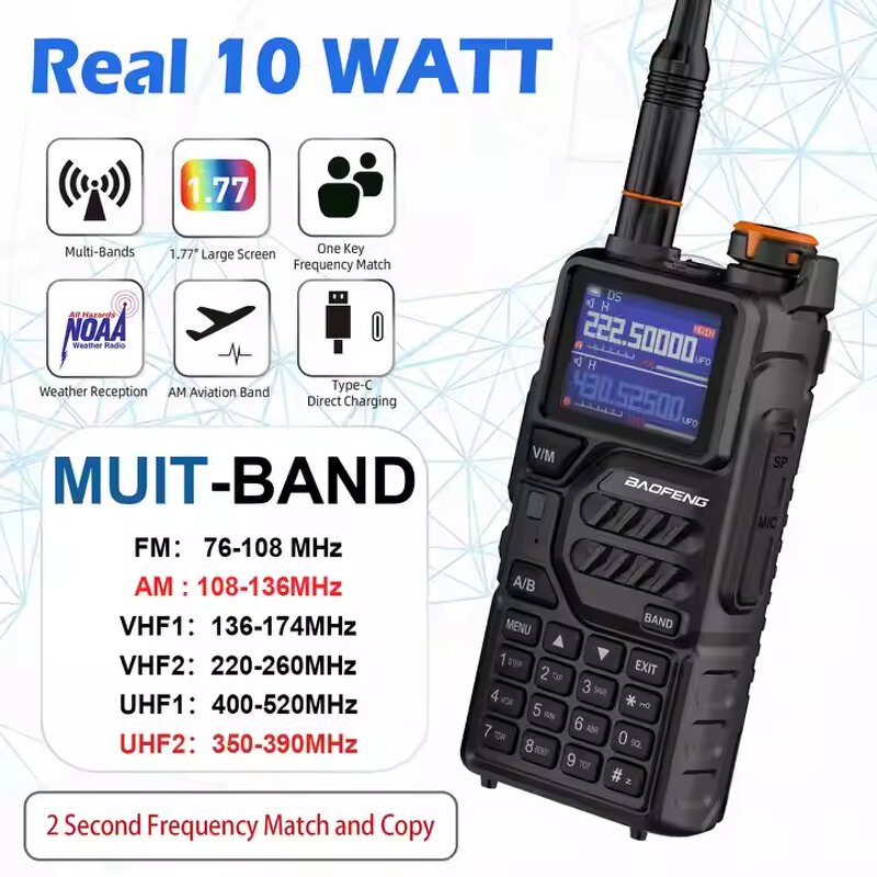Handheld Two-Way Radio Supplier - Baofeng UV K5 Plus 10W 10km