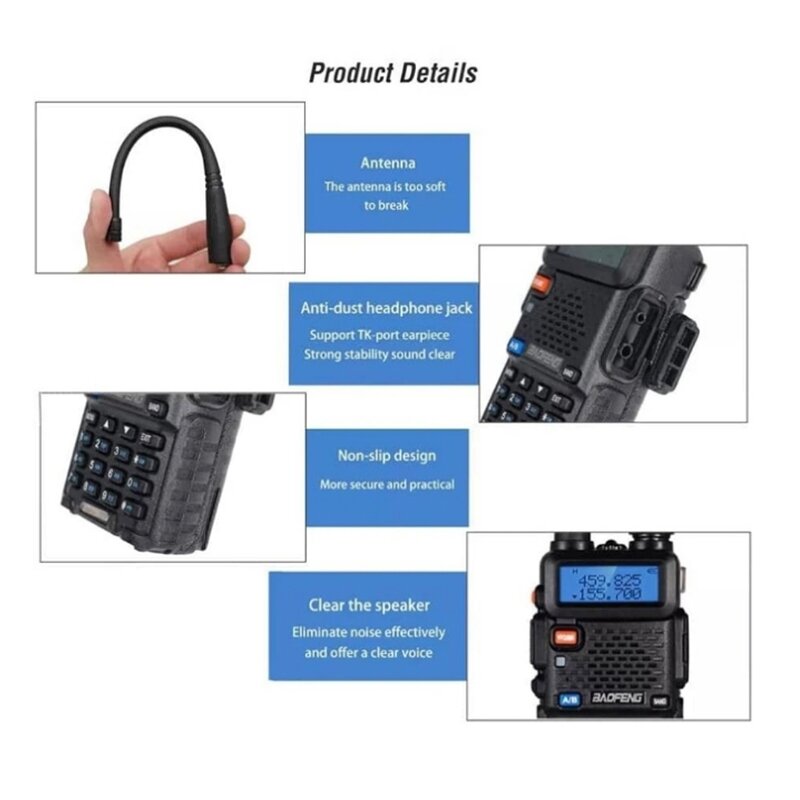 Walkie Talkie Supplier - Baofeng UV-5R 5W Long Distance 3-5km