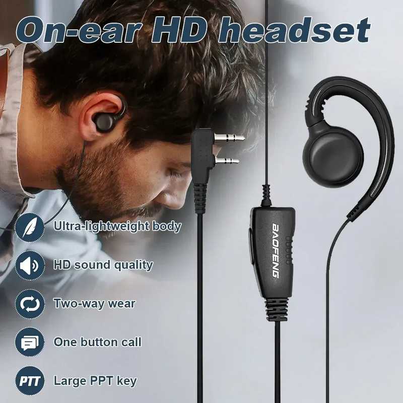 G-Shaped Earpiece Headset Manufacturer - Baofeng Wireless Hands-Free
