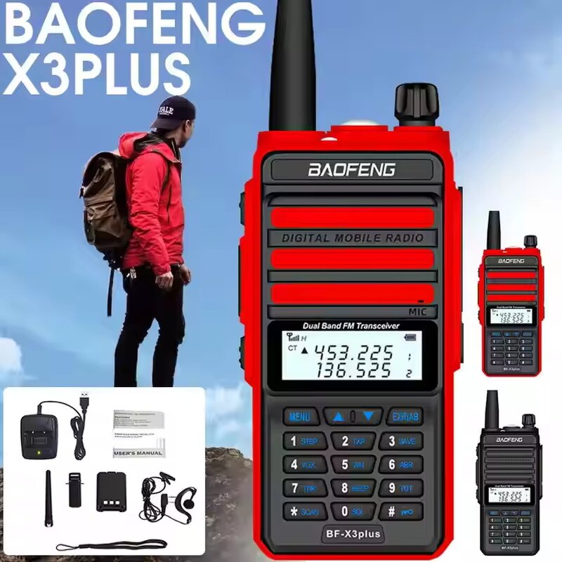 Tri-band Radio Walkie Talkie Manufacturer - BAOFENG X3-Plus 2800mah