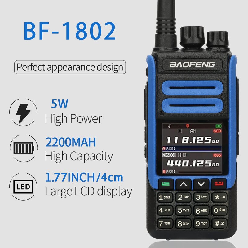 Tri Band Walkie Talkie Manufacturer - Tri Band 5W Baofeng BF-1802 999Channel