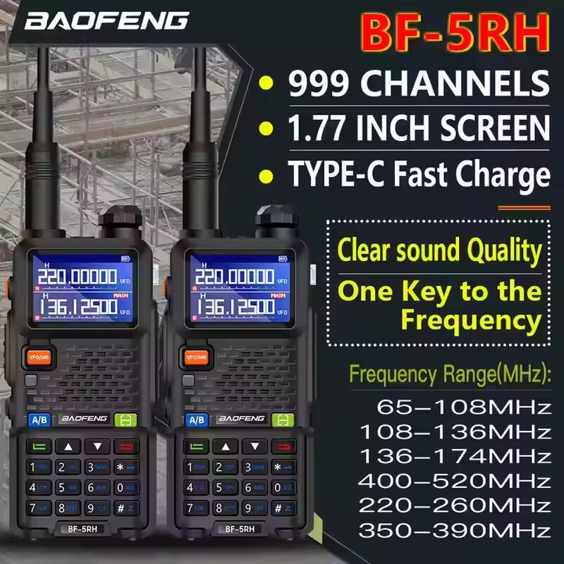 Handheld Walkie Talkie Manufacturer - Baofeng BF-5RH 10W High-Capacity
