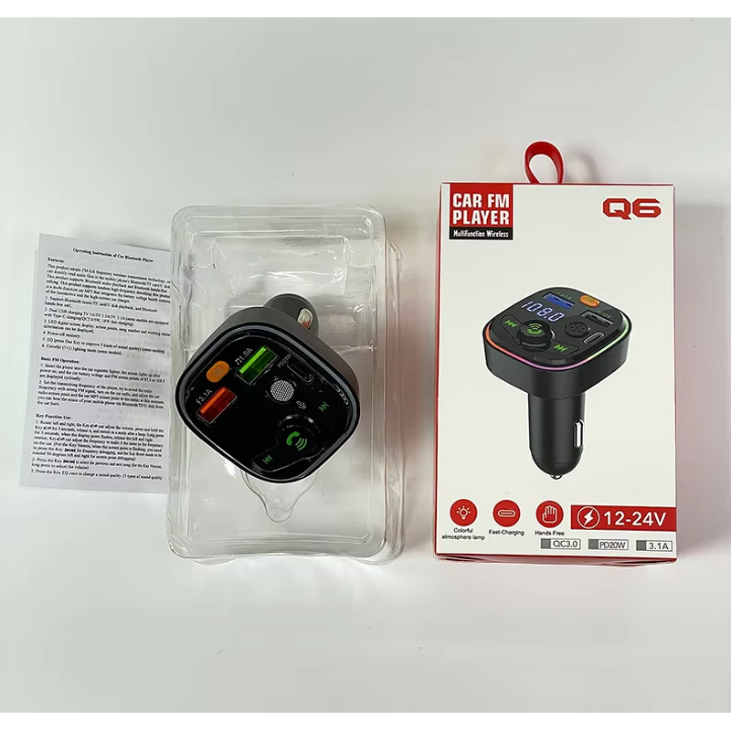 Car Fast Charger Manufacturer - Dual USB C PD FM Transmitter BT MP3