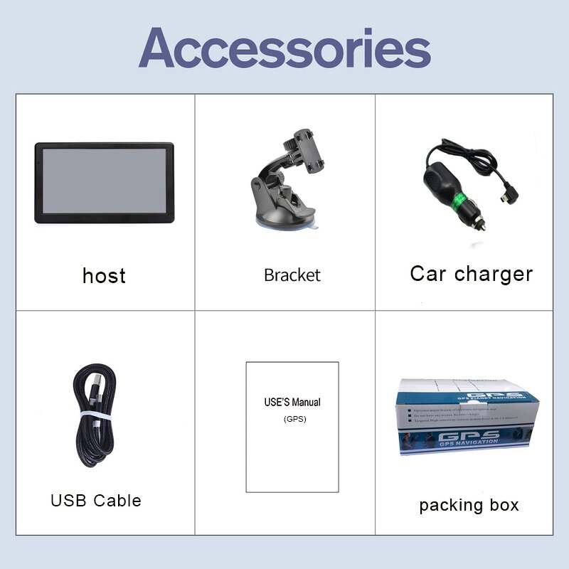 GPS Navigation System Factory - 7 Inch HD Satellite Free Map Update