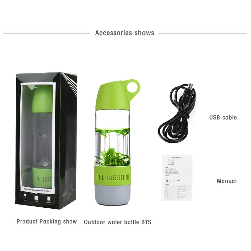 Water Bottle Speaker Supplier - Wholesale 400ml Bluetooth with Compass