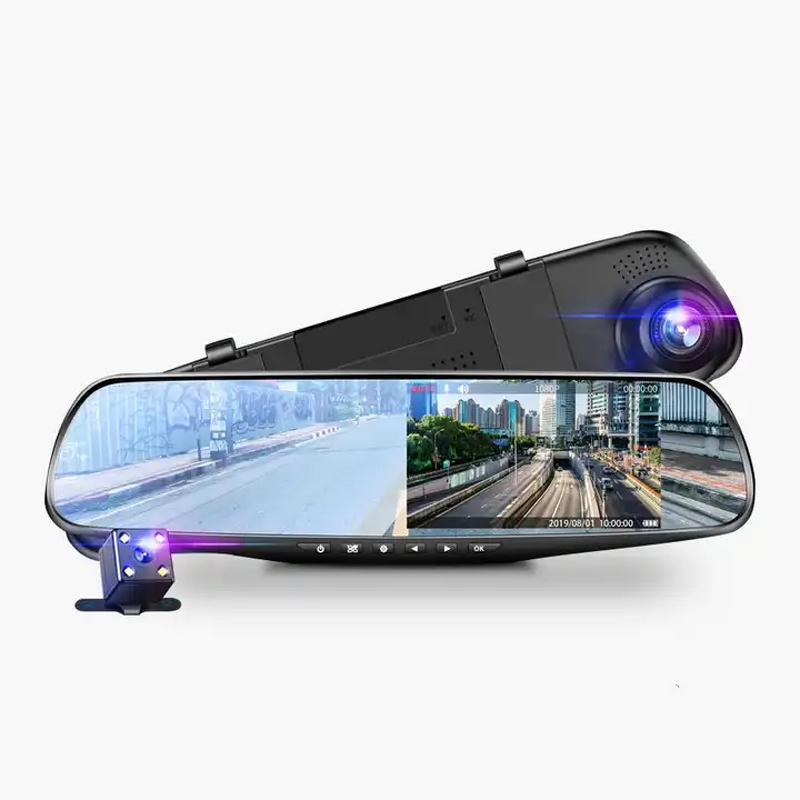 Car DVR Supplier - FHD 1080P 4.3'' Dual Lens Rearview Camera