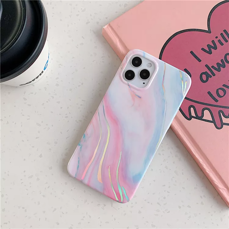 Mobile Phone Case Supplier - Fashion Laser Marble IMD TPU Full Cover