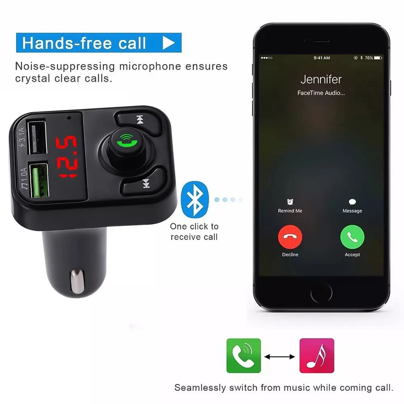 Car MP3 Player Factory - FM Transmitter BT Handsfree Audio Receiver