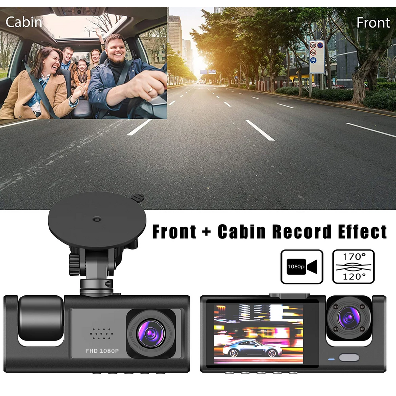 Car Video Recorder Supplier - Dual Lens HD1080P Night Vision G-Sensor