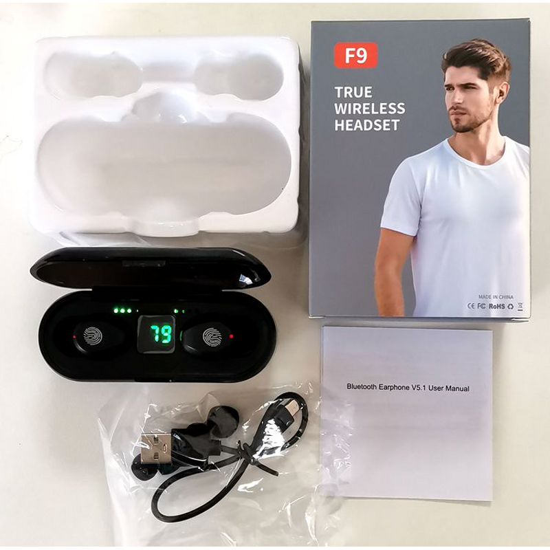 TWS Gaming Headphones Supplier - F9 Intelligent Touch Sport Earbuds