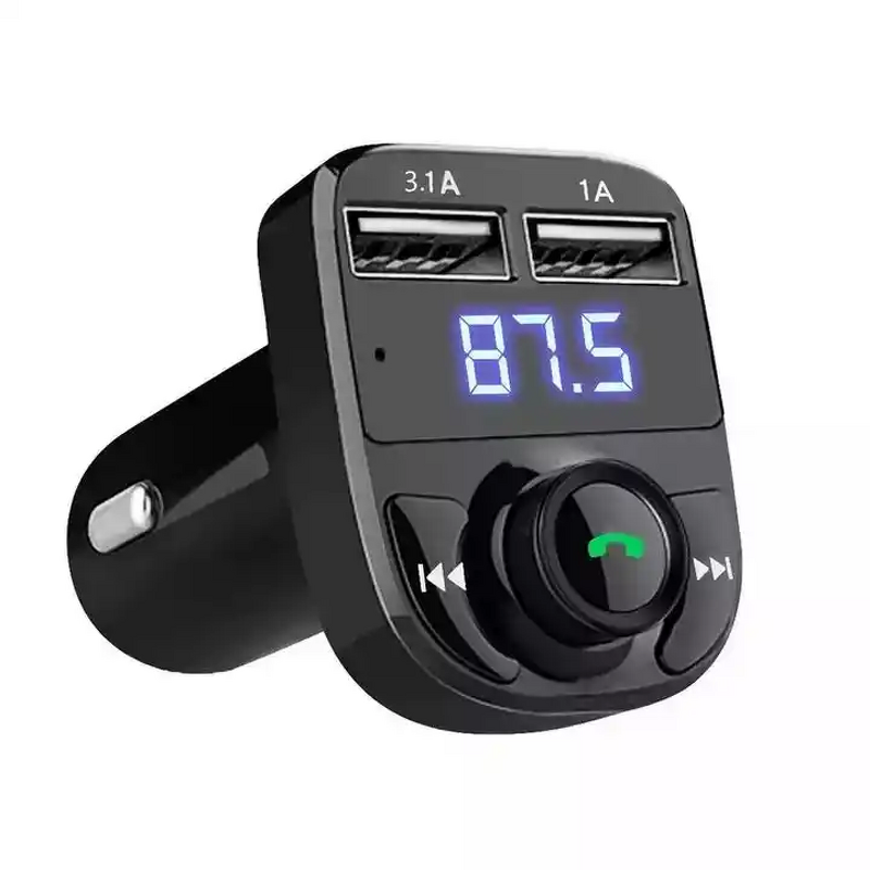 Car Mp3 Player Factory - X8 Dual Usb Adapter BT Fm Hand-free Charger