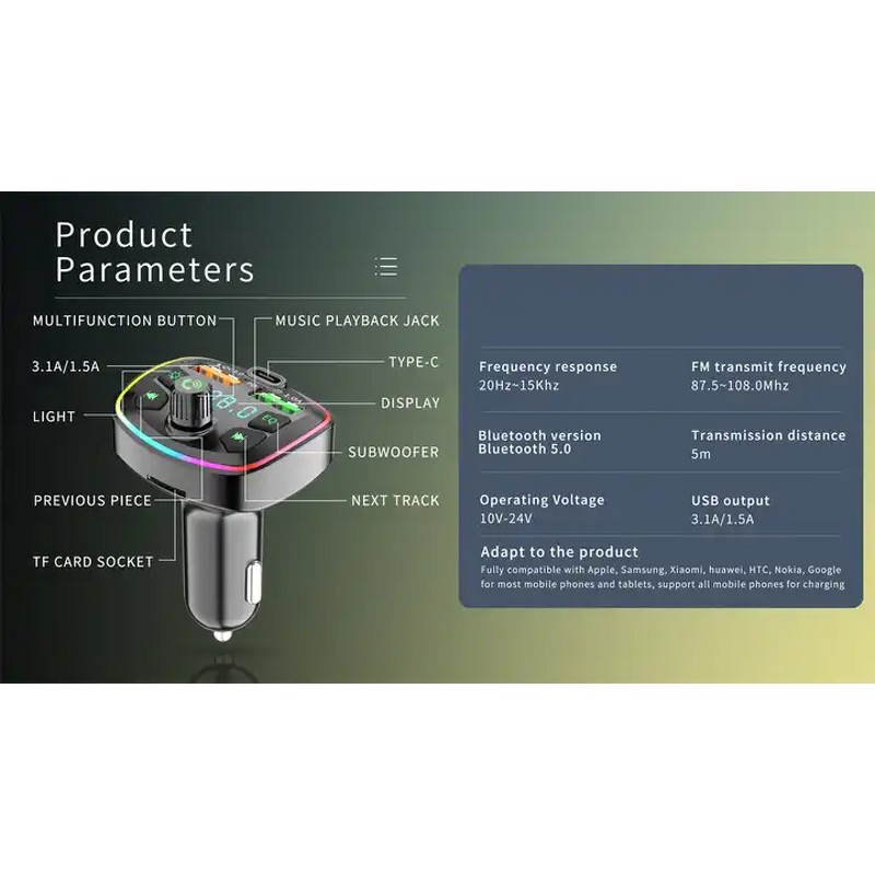 Car Handsfree Call Factory - Wireless Audio Receiver TF U Disk MP3