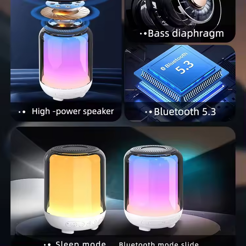 Portable Bluetooth Speaker Supplier - Retro Wireless Colorful Lighting