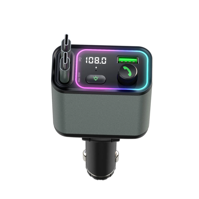 Car MP3 Player Factory - BT 5.4 FM Transmitter 3-in-1 18W Qi Cable