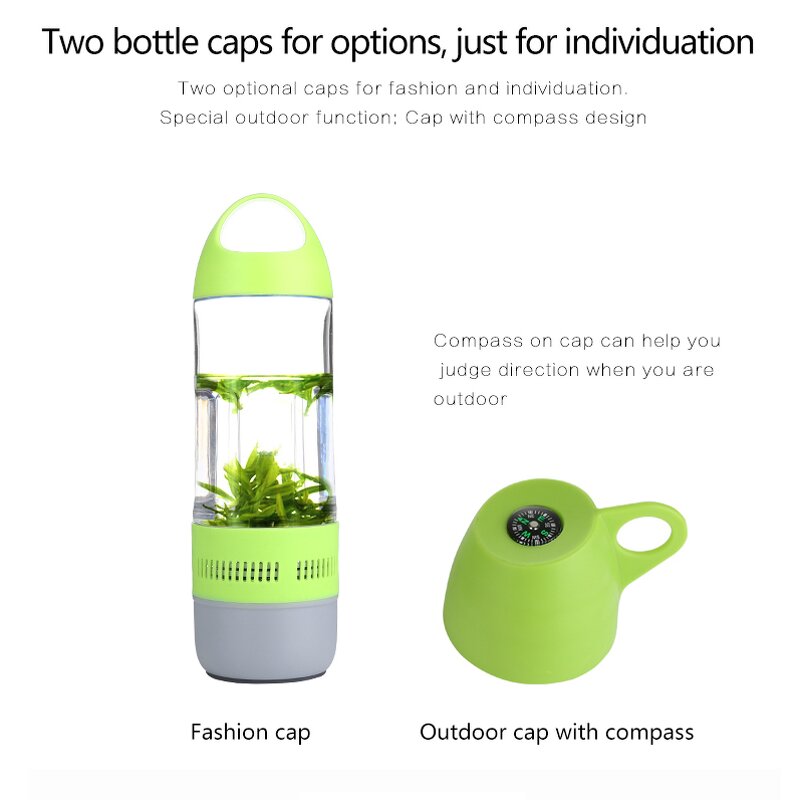 Water Bottle Speaker Supplier - Wholesale 400ml Bluetooth with Compass