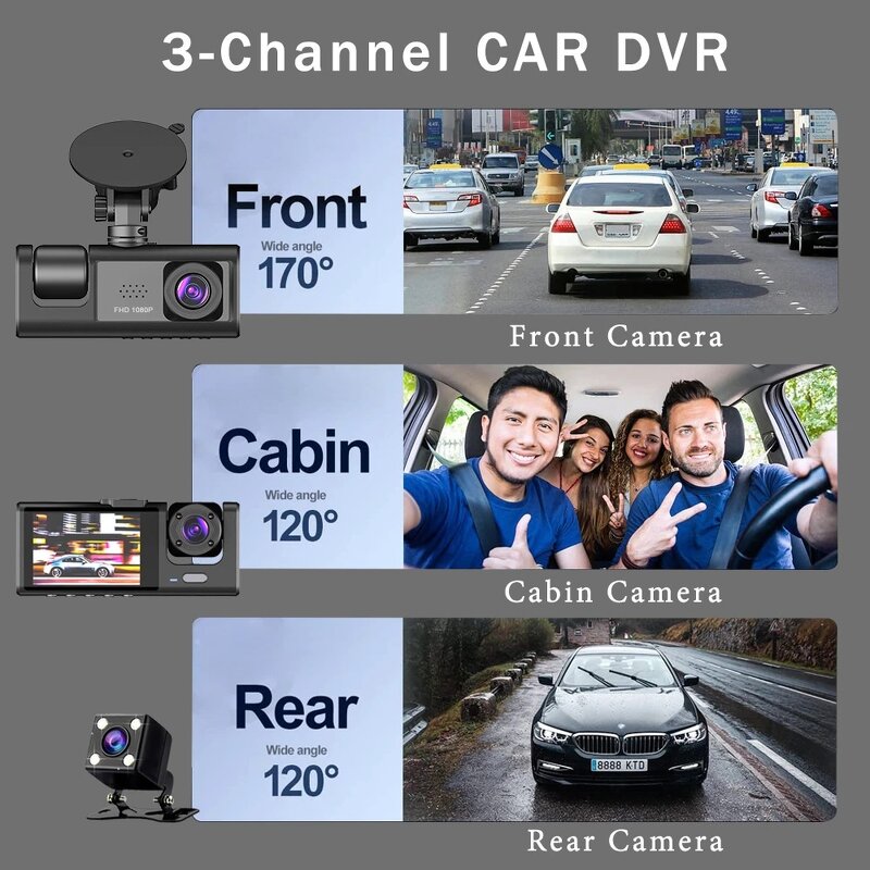 Car Video Recorder Supplier - Dual Lens HD1080P Night Vision G-Sensor
