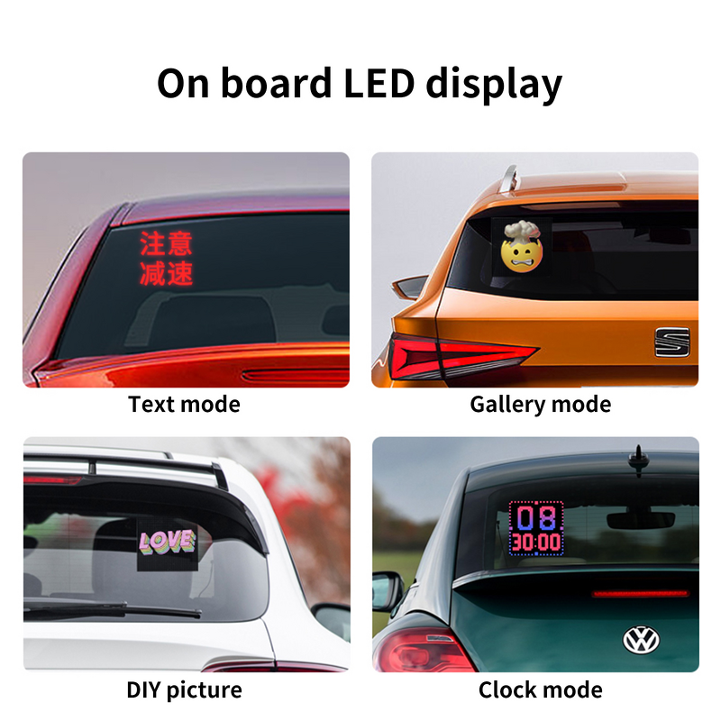 Car LED Display Supplier - Moji Display Screen APP Programmable Rear