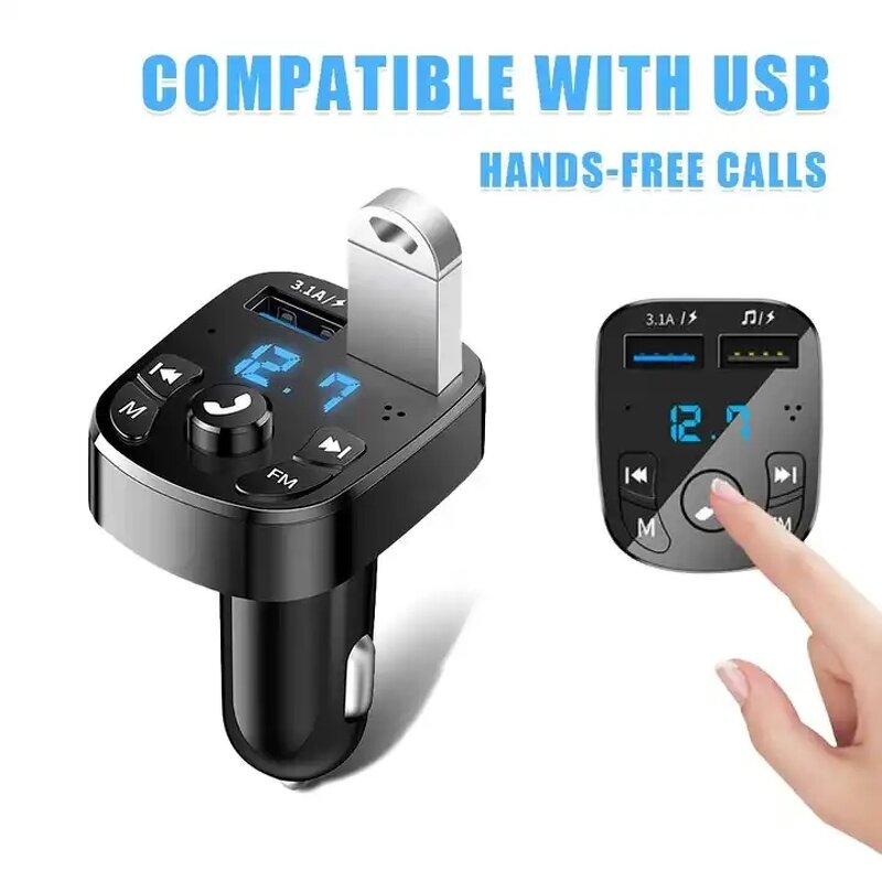 Car Charger Manufacturer - 3.1A Fast Charger with FM MP3 Player