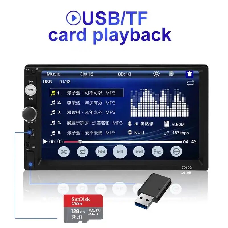 Car Radio Player Factory - 7 Inch Bluetooth Touch Screen MP5