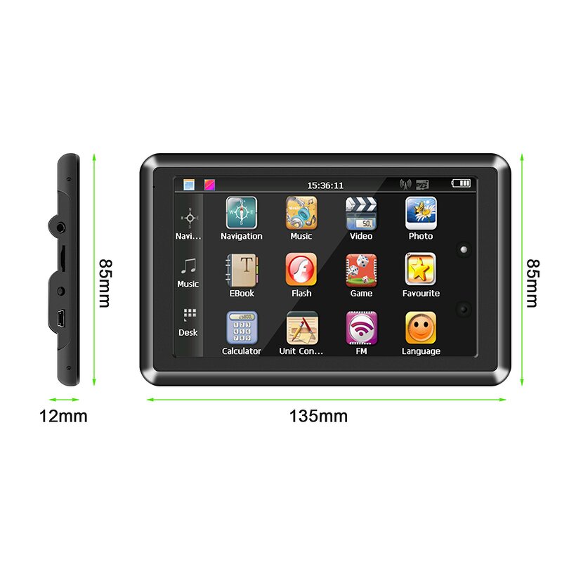 Vehicle Navigator Supplier - Portable 5 Inch HD Touch Free Map